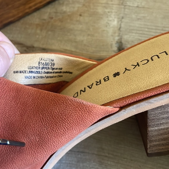 Lucky Brand mule rusty orange dress shoe 8.5 - Picture 4 of 6